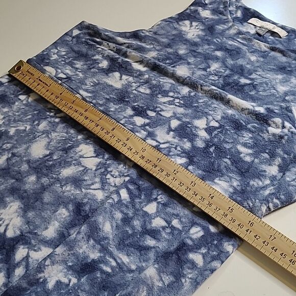 M ATHLETA HIGH NECK SLEEVELESS STRETCH BLUE WHITE ATHLETIC COASTAL DRESS MEDIUM - Picture 4 of 10